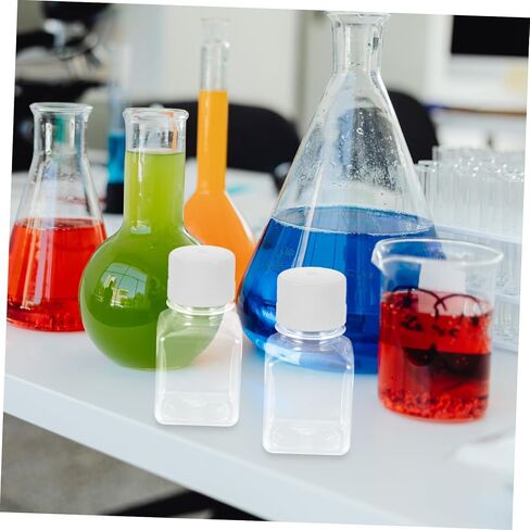 2Pcs Plastic Graduated Serum Vial Bottles Narrow Mouth Bottles for Laboratory and Medical Use and Leak Resistant Design in Kuwait