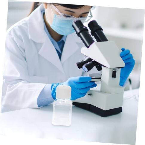 2Pcs Plastic Graduated Serum Vial Bottles Narrow Mouth Bottles for Laboratory and Medical Use and Leak Resistant Design in Kuwait