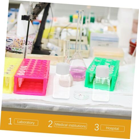 2Pcs Plastic Graduated Serum Vial Bottles Narrow Mouth Bottles for Laboratory and Medical Use and Leak Resistant Design in Kuwait