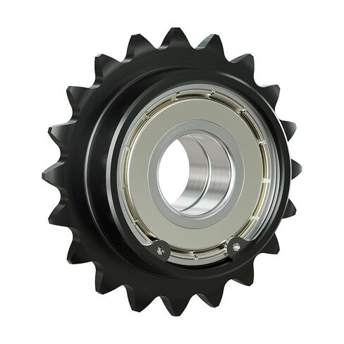 17 Tooth Roller Chain Sprocket, 1.48" OD 6mm Bore 1/4" Pitch Chain Idler Sprocket, Double Bearing Black Oxide Finish C45 Carbon Steel for ISO 04C Chain in Kuwait