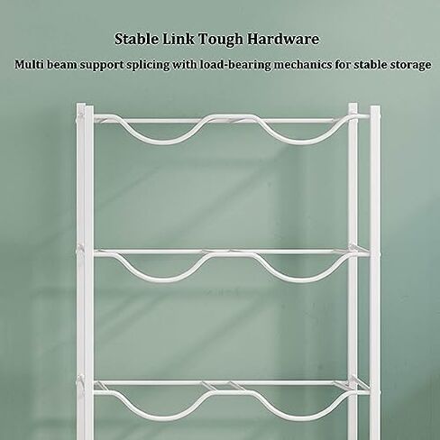 Heavy Duty Water Jug Holder - Stackable Storage Rack for Water Bottles & Coolers, Large Capacity Double Row Organizer, Durable Water Dispenser Stand, Perfect for Home & Office in Kuwait