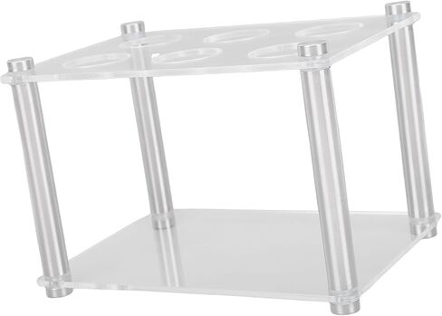 Rengue Holder, 6 Bottle Acrylic Storage Rack with Metal Pillars for Flavor Bottles, Test Tube, Clear and Sturdy Countertop Display in Saudi Arabia