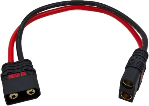 QS8-S Male to QS8-S Anti-Spark Female Extension Cable Silicone for RC Drone Lipo Battery Electric Motorcycle E-Bike Output Cable Anti-Spark Male to Female, 10AWG Silicone, 11.8 inch in Kuwait