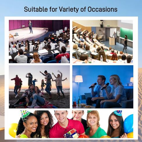 SHIDU 120W Power Voice Amplifier with 2 Wireless Bluetooth Microphones, Professional Microphone with Speaker Portable PA System & Karaoke Machine Support USB/TF Card/Aux/Guitar K6 in Kuwait