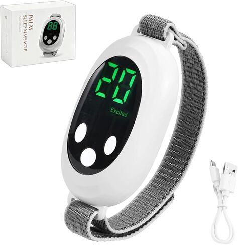 جهاز محمول للمساعدة في النوم، جهاز للقلق، يساعد على تخفيف القلق على النوم، ويعزز الراحة، قابل لإعادة الشحن عبر USB لتخفيف التوتر، ونوبات الذعر والإثارة، وتحسين النوم، والمزاج والتركيز in Kuwait