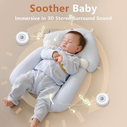 Double Brown Noise Sound Machines with 30 Soothing Sounds Mini White Noise Machine Baby 32 Volume Level Sleep Machine for 3D Surround Sound Rechargeable Noise Machine for Kid Adult Home Travel in Saudi Arabia
