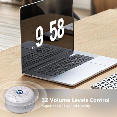 Double Brown Noise Sound Machines with 30 Soothing Sounds Mini White Noise Machine Baby 32 Volume Level Sleep Machine for 3D Surround Sound Rechargeable Noise Machine for Kid Adult Home Travel in Saudi Arabia