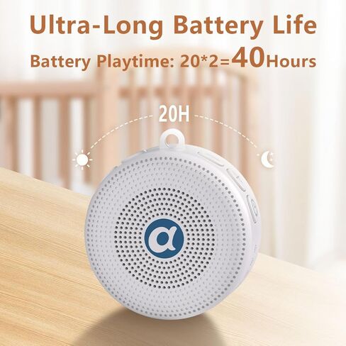 Double Brown Noise Sound Machines with 30 Soothing Sounds Mini White Noise Machine Baby 32 Volume Level Sleep Machine for 3D Surround Sound Rechargeable Noise Machine for Kid Adult Home Travel in Saudi Arabia