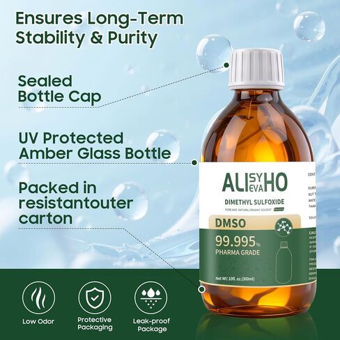 DMSO 10 أونصة (النقاء 99.995%) درجة صيدلانية - ثنائي ميثيل سلفوكسيد، عبوة زجاجية 10 أونصة in Kuwait