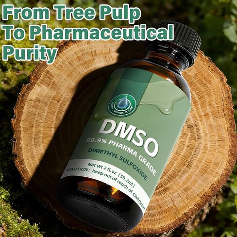 DMSO 99.9%، DMSO نقي من الدرجة الصيدلانية مع قطارة في زجاجة زجاجية، سائل ثنائي ميثيل سلفوكسيد غير مخفف، 2 أونصة سائلة in Kuwait