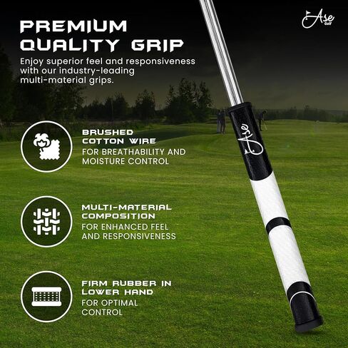 مضارب جولف ممتازة - وجه مطحون باستخدام الحاسب الآلي للرجال والنساء مع قبضة مسدس لتحقيق أقصى قدر من التحكم والراحة مع غطاء رأس جلدي in Kuwait