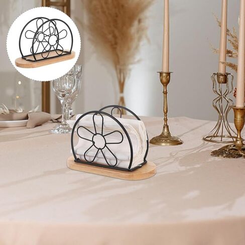 4pcs Stainless Steel Napkin Holder Flower Design Upright Tissue Dispenser Decorative Paper Towel Holder for Dining Table Kitchen Picnic Restaurant in Saudi Arabia