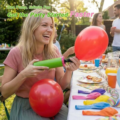 Balloon Pump Handheld - Dual Action Manual Air Inflator for Balloons, Rapid Two-Way Blower for Party Decoration in Saudi Arabia