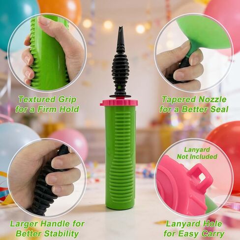 Balloon Pump Handheld - Dual Action Manual Air Inflator for Balloons, Rapid Two-Way Blower for Party Decoration in Saudi Arabia