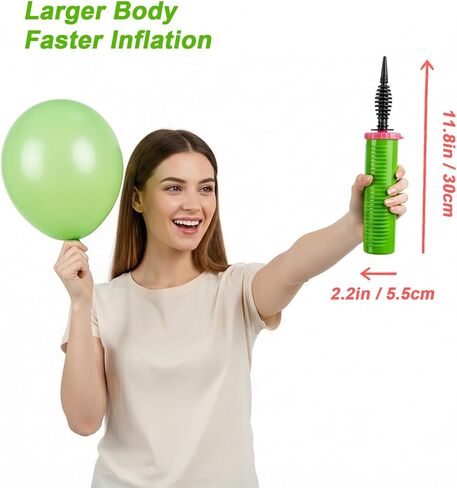 Balloon Pump Handheld - Dual Action Manual Air Inflator for Balloons, Rapid Two-Way Blower for Party Decoration in Saudi Arabia