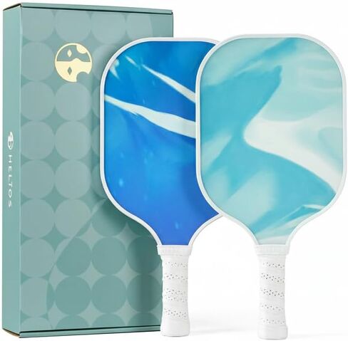 هيليوس خيون مجموعة مجداف بيكلبول مكونة من 2 – أورورا | مجاذيف خيون في الفجر والصباح | سطح من الألياف الزجاجية المقواة مع قلب قرص العسل التفاعلي | 8oz، مجموعة المبتدئين للتحكم | تمت الموافقة على برنامج USAP in Kuwait