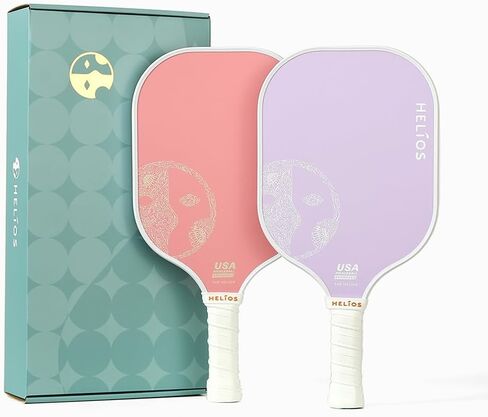 مجموعة مجداف كرة البيسبول الأساسية من هيليوس مكونة من قطعتين - زهر الكرز | سطح من الألياف الزجاجية المقواة مع قلب قرص العسل التفاعلي | 8oz، مجموعة المبتدئين للتحكم | تمت الموافقة على برنامج USAP in Kuwait