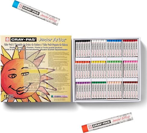 SAKURA Cray-Pas Junior Artist Oil Pastel Set - Soft Oil Pastels for Kids & Artists - 50 Sticks in Kuwait