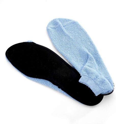 MediChoice Patient Slippers, Hard Sided Sole, Terry Cloth, Adult, XL Size 11-12, Blue (Pair of 1) in Kuwait