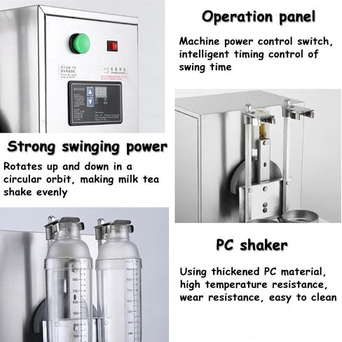 Automatic Bubble Tea Milk Tea Shaker Machine for 360 Degree Mixing Cocktail Juice Coffee Milk Wine Double Cup Commercial Equipment in Saudi Arabia