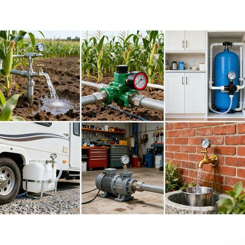 YSIL 0-100 PSI مقياس اختبار ضغط المياه 3/4 بوصة GHT أنثى خرطوم حديقة علبة حديد مع حلقة إغلاق لقياس نظام الري المنزلي in Kuwait