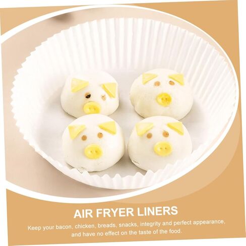 Luxshiny 100Pcs Baking Paper Pads Non-stick Parchment for Air Fryer Oven Microwave Barbecue Roasting and Steaming Pastry Bread Dumplings in Saudi Arabia