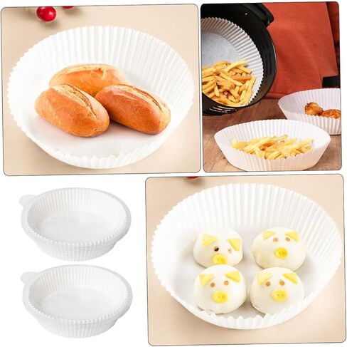 Luxshiny 100Pcs Baking Paper Pads Non-stick Parchment for Air Fryer Oven Microwave Barbecue Roasting and Steaming Pastry Bread Dumplings in Saudi Arabia