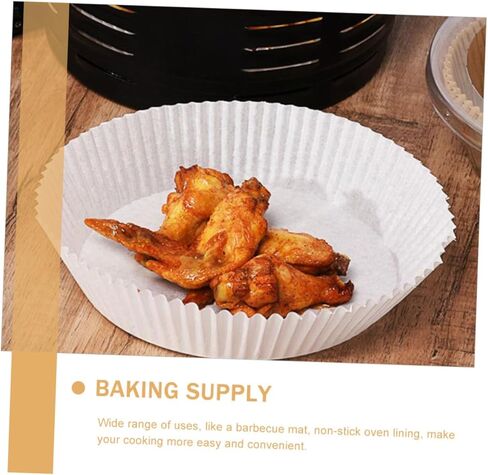 Luxshiny 100Pcs Baking Paper Pads Non-stick Parchment for Air Fryer Oven Microwave Barbecue Roasting and Steaming Pastry Bread Dumplings in Saudi Arabia