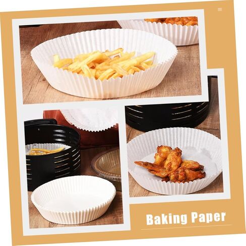 Luxshiny 100Pcs Baking Paper Pads Non-stick Parchment for Air Fryer Oven Microwave Barbecue Roasting and Steaming Pastry Bread Dumplings in Saudi Arabia