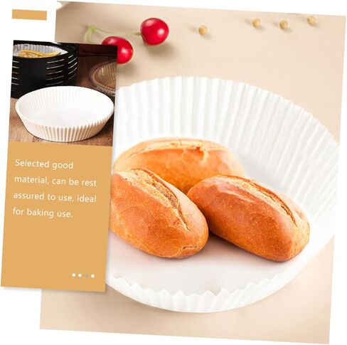 Luxshiny 100Pcs Baking Paper Pads Non-stick Parchment for Air Fryer Oven Microwave Barbecue Roasting and Steaming Pastry Bread Dumplings in Saudi Arabia