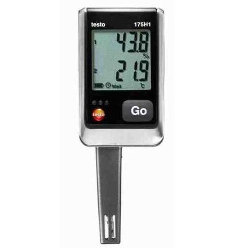 Testo 0572 1754 175H1 2-Channel Temperature and Humidity Data Logger with External Connected Temperature Humidity Sensor, -20 to 55 degree C Range in Kuwait