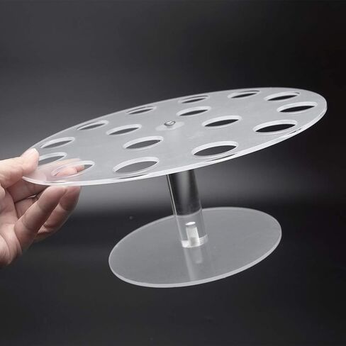 Ice Cream Cone Holder, 16 Holes Acrylic Stand for Displaying Waffle Cones, Cupcakes, Hand Roll Sushi, Popcorn, Food Display Stand for Party Birthday Wedding Christmas in Kuwait
