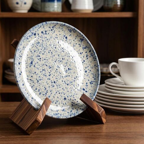 Platter Display Stand, Bowl Display Stand, 6.5 Inch Bowl Holder Wooden Stands for Displays Extra Wooden Plate Stands Deep Decorative Platter Easel Holder for Decorative Pottery Bowls Picture Dish Book in Saudi Arabia