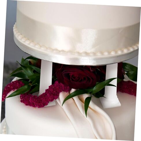 Cabilock Roman Cake Support Columns 8-Pack Tiered Cake Pillars for Multi-Layer Stands Wedding Birthday Dessert Display Easy to Clean Plastic in Saudi Arabia