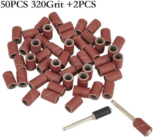 50 قطعة من أشرطة الصنفرة ذات 320 حبيبة بقطر 6 مم لتلميع الخشب وأكمام دوارة مقاومة للتآكل من أجل تنعيم الصنفرة in Kuwait