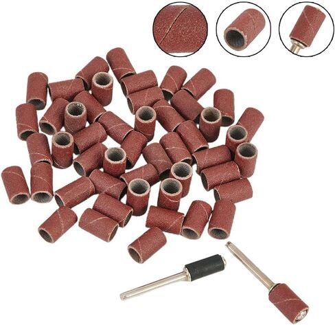 50 قطعة من أشرطة الصنفرة ذات 320 حبيبة بقطر 6 مم لتلميع الخشب وأكمام دوارة مقاومة للتآكل من أجل تنعيم الصنفرة in Kuwait