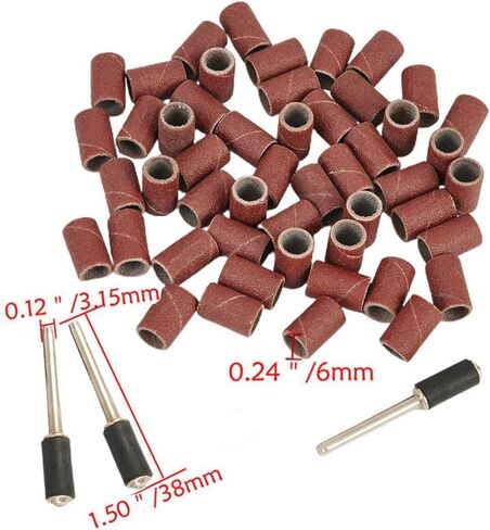 50 قطعة من أشرطة الصنفرة ذات 320 حبيبة بقطر 6 مم لتلميع الخشب وأكمام دوارة مقاومة للتآكل من أجل تنعيم الصنفرة in Kuwait