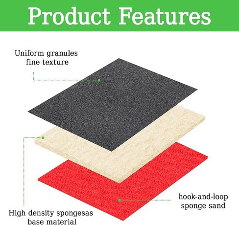 مجموعة إسفنجة سنفرة مكونة من 32 قطعة، 12 درجة مختلفة من كتلة الصنفرة 180-3000 حبيبة، ورق رمل قابل لإعادة الاستخدام رطب وجاف مقاس 4 × 3 بوصة للجدران الجافة المصنوعة من الخشب المعدني وطلاء السيارات والبلاستيك DIY (مجموعة متنوعة من الحبيبات) in Kuwait