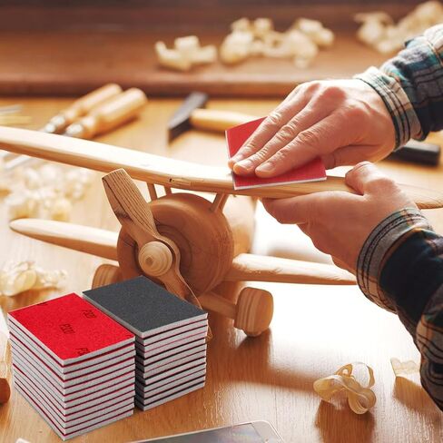 مجموعة إسفنجة سنفرة مكونة من 32 قطعة، 12 درجة مختلفة من كتلة الصنفرة 180-3000 حبيبة، ورق رمل قابل لإعادة الاستخدام رطب وجاف مقاس 4 × 3 بوصة للجدران الجافة المصنوعة من الخشب المعدني وطلاء السيارات والبلاستيك DIY (مجموعة متنوعة من الحبيبات) in Kuwait