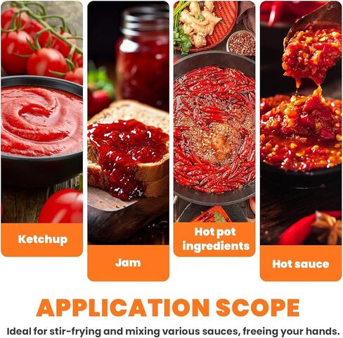 Automatic Food Mixer 40L/10.5 Gal Sauce Stirrer Frying Machine Electric Mixer Machine Commercial Pot Seasoning Bottom Soup Sauce Stirrer for for Making Jam, Sauce (110V) in Kuwait