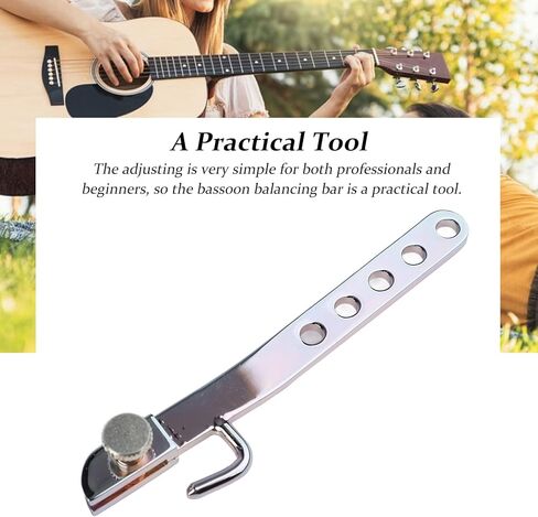 Tyenaza Bassoon Balance Beam, 13cm Metal Bassoon Strap Balance Bar, Bassoon Adjustable Tool for Bassoon Strap Outdoor Use in Saudi Arabia