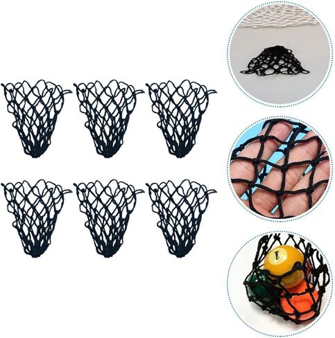 POPETPOP 6pcs Drop Ball Holders Pool Table Replacement Nets Billiard Table Pockets Heavy-Duty Cotton Mesh Nets for Snooker and Billiards Accessories in Saudi Arabia
