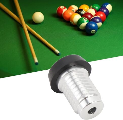 Pool Cue Stick Butt Protector Screw Fixation Protective Pad, Compact Aluminum Alloy and Rubber Sleeve Pool Cue Bottom Bumper in Saudi Arabia