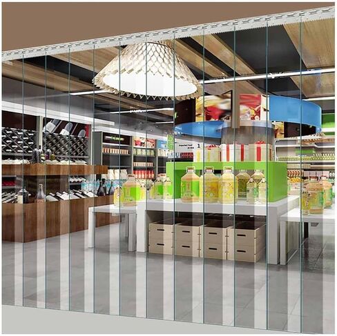 Heavy-Duty PVC Strip Door Curtain - 1.7mm Thick Outdoor Plastic Screen for Patios, Warehouses, and Doorways - Insulating, Walk-in, 240x280cm Size in Saudi Arabia