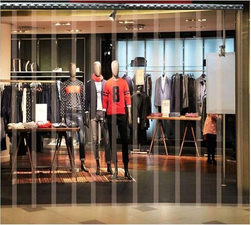 ستارة باب بشريط PVC - فينيل شفاف مقاوم للماء، ستائر بلاستيكية ناعمة للاستخدام الصناعي، ستارة شرائحية قابلة للتعديل للمبردات والمحلات التجارية، سهلة القطع والتركيب in Kuwait