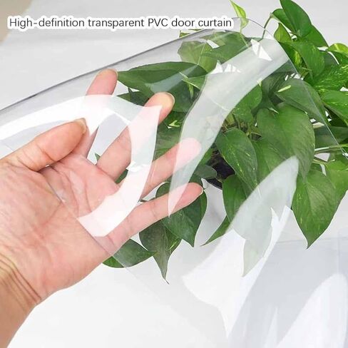 Heavy-Duty Vinyl Strip Door Curtain - 1.7mm Thick PVC Strip Curtains for Walk-in Freezers & Coolers, 210x240cm, Ideal for Residential & Commercial Use in Saudi Arabia