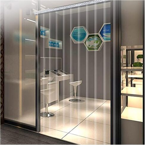 ستارة باب شريطية من مادة PVC - شرائط فينيل شفافة مع تداخل 3 سم للمجمدات والمبردات والمستودعات - قابلة للتخصيص ومتينة وسهلة التركيب in Kuwait