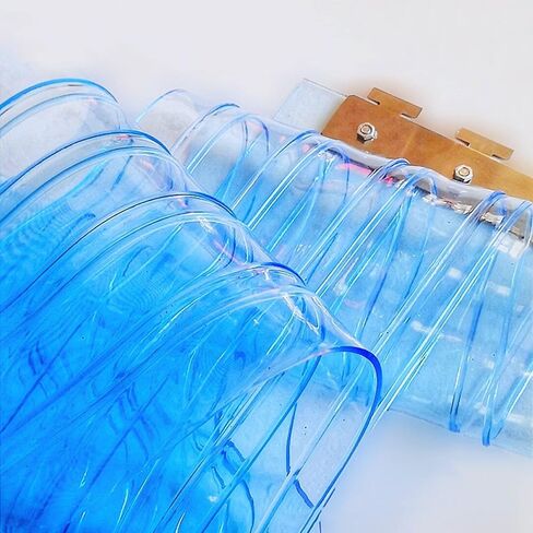 ستارة باب شريطية شفافة من مادة PVC - 6 قطع من ستائر الثلاجة والفريزر الصناعية من الفينيل، مقاس 0.9 × 2.1 متر، شرائط أبواب المستودعات المقاومة للرياح للاستخدام التجاري in Kuwait