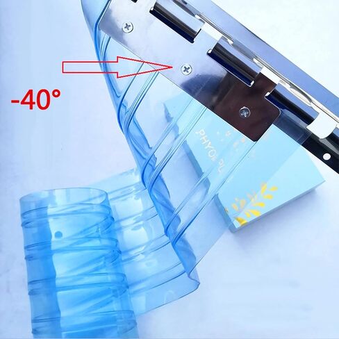 ستارة باب شريطية شفافة من مادة PVC - 6 قطع من ستائر الثلاجة والفريزر الصناعية من الفينيل، مقاس 0.9 × 2.1 متر، شرائط أبواب المستودعات المقاومة للرياح للاستخدام التجاري in Kuwait