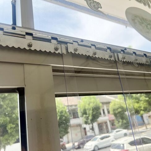 شرائط بلاستيكية شفافة ستائر الفريزر بسمك 0.06 بوصة من الفينيل شرائط الأبواب البلاستيكية طقم ستائر شريطية للمرآب والفريزر والمبرد والأبواب التجارية للمستودعات (135 × 350 سم / 53.15 × 137.8 بوصة) in Kuwait